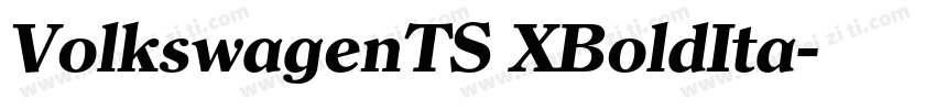 VolkswagenTS XBoldIta字体转换